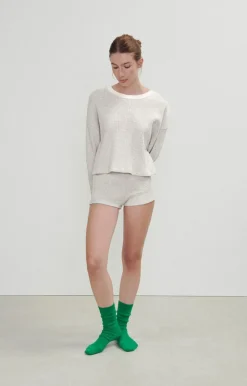 American Vintage Women'S Sweatshirt Gykotown Grey Tiles Hot