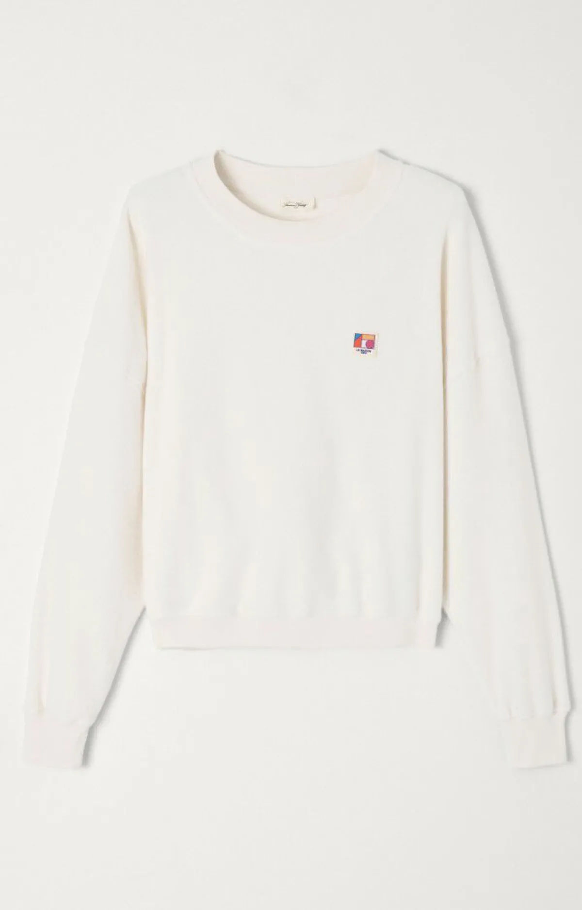 American Vintage Women'S Sweatshirt Rullow Ecru New