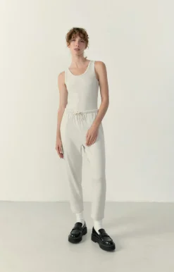 American Vintage Women'S Tank Top Bozy Melange Cream Online