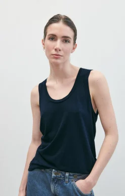 American Vintage Women'S Tank Top Jacksonville Navy Sale