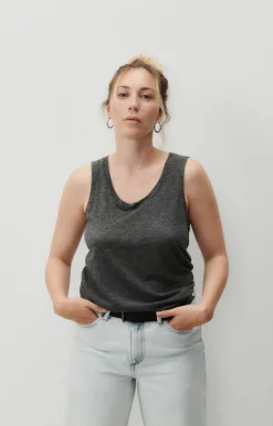 American Vintage Women'S Tank Top Jacksonville Charcoal Melange Online