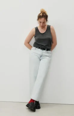 American Vintage Women'S Tank Top Jacksonville Charcoal Melange Online