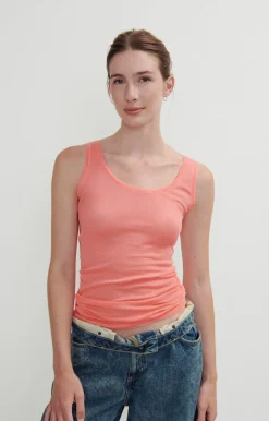 American Vintage Women'S Tank Top Massachusetts Coral Best