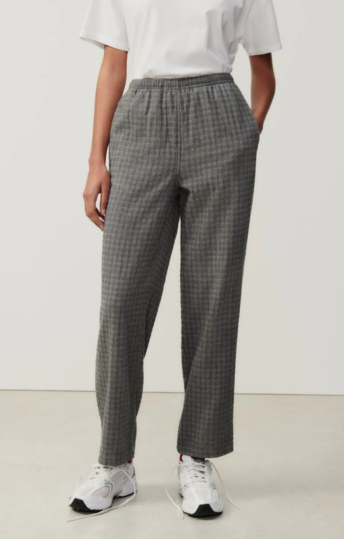 American Vintage Women'S Trousers Jofty Gravel Melange Shop