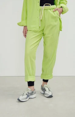 American Vintage Women'S Trousers Padow Vintage Fluorescent Yellow New