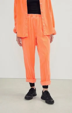 American Vintage Women'S Trousers Padow Fluorescent Orange Sale
