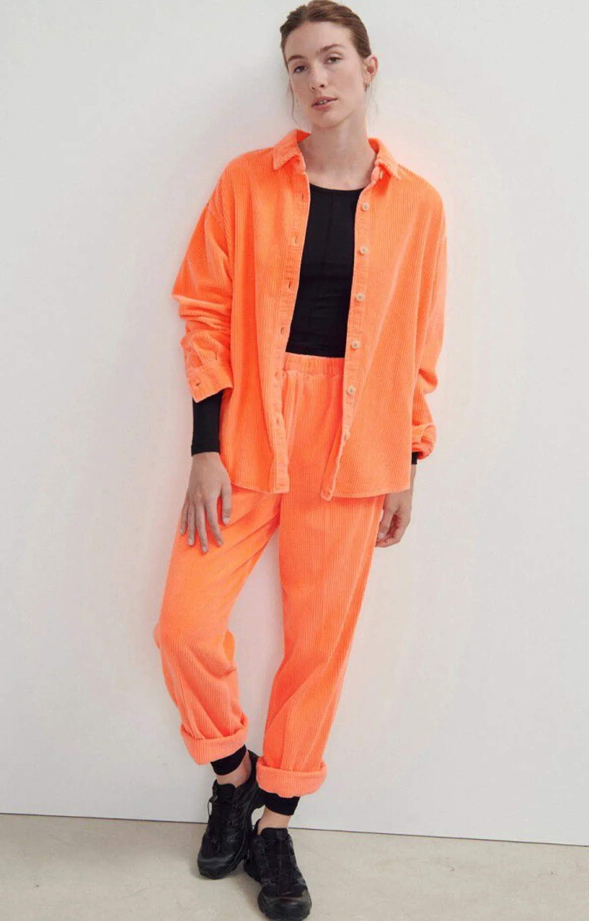 American Vintage Women'S Trousers Padow Fluorescent Orange Sale