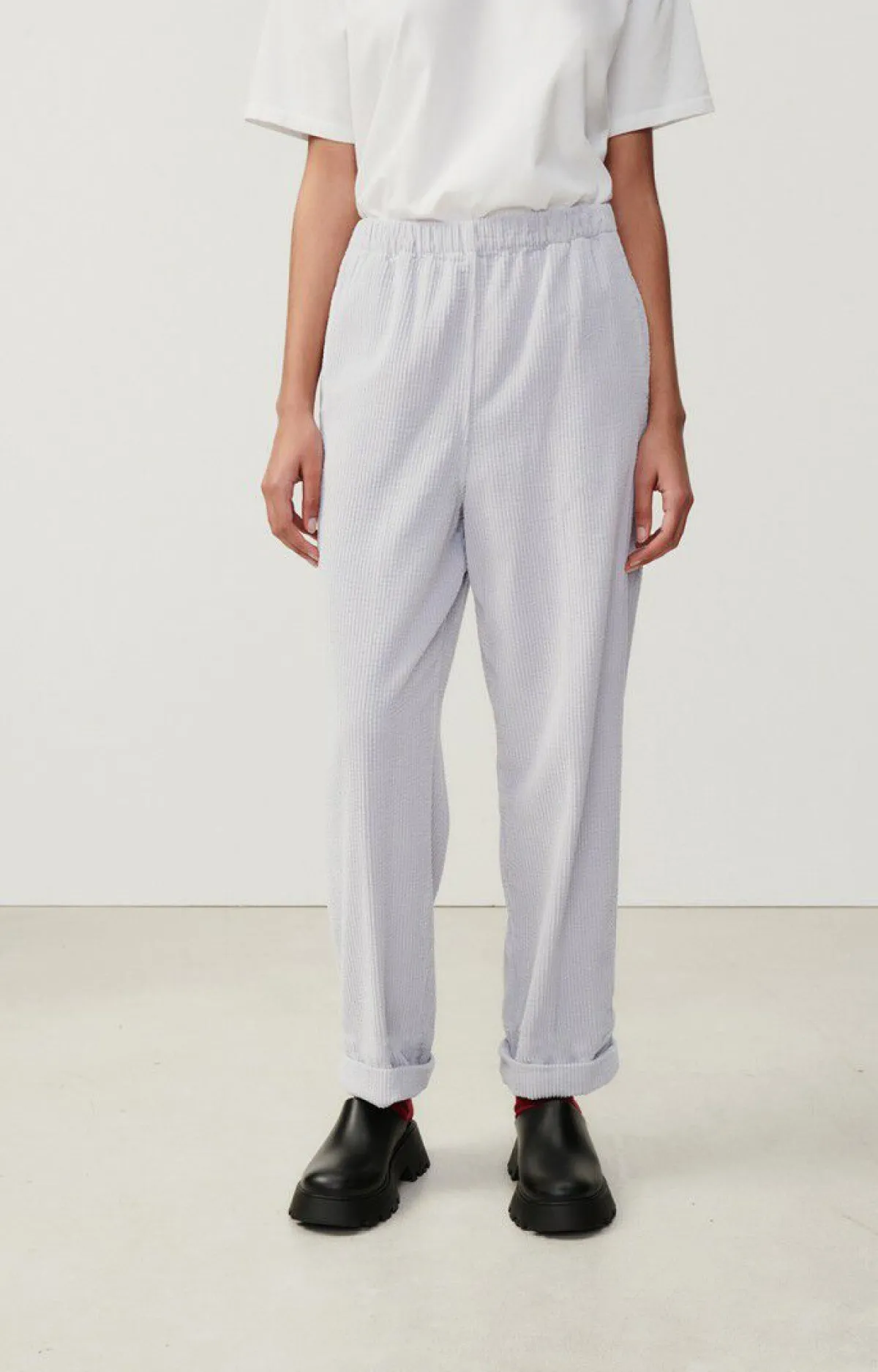 American Vintage Women'S Trousers Padow Vintage Silver Clearance