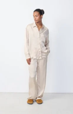 American Vintage Women'S Trousers Shaning Ecru Best