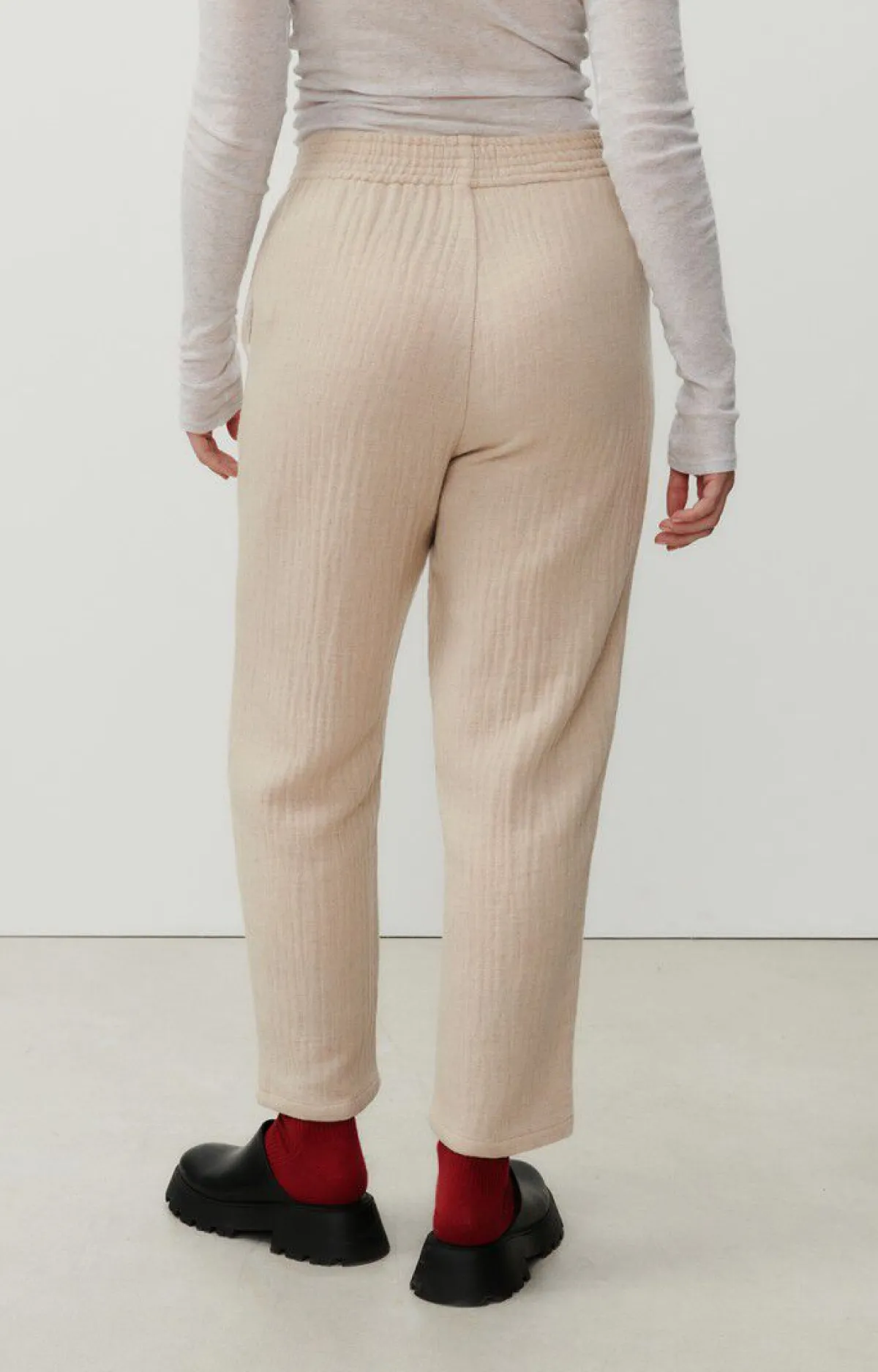 American Vintage Women'S Trousers Yenboro Mist Melange Flash Sale