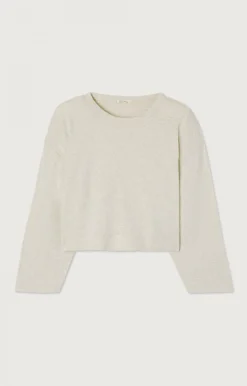 American Vintage Women'S T-Shirt Bozy Melange Cream Hot