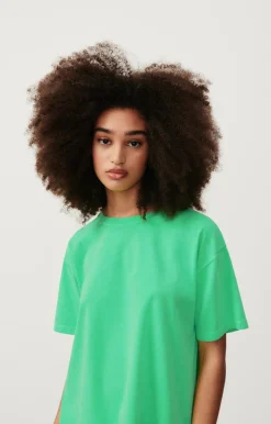 American Vintage Women'S T-Shirt Fizvalley Flashy Green Discount