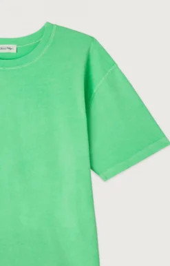 American Vintage Women'S T-Shirt Fizvalley Flashy Green Discount