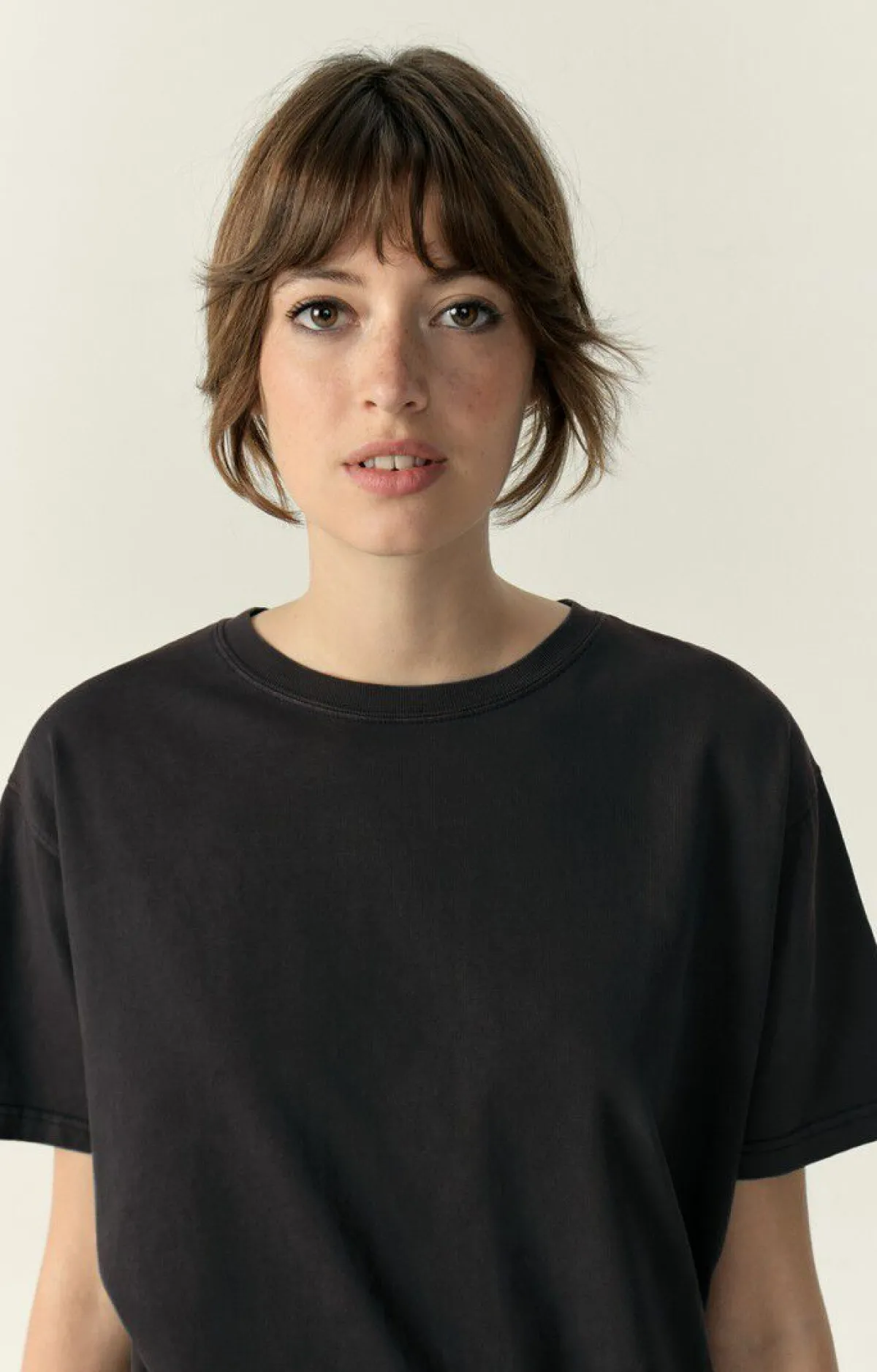 American Vintage Women'S T-Shirt Fizvalley Carbon Vintage Clearance