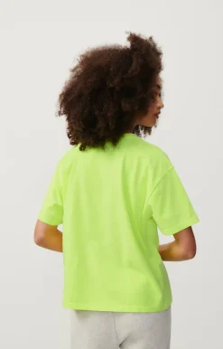 American Vintage Women'S T-Shirt Fizvalley Neon Yellow Best Sale