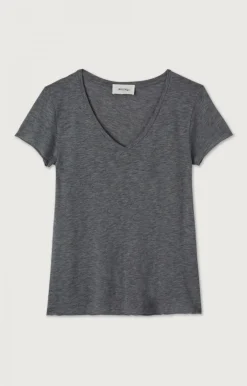 American Vintage Women'S T-Shirt Jacksonville Charcoal Melange Outlet