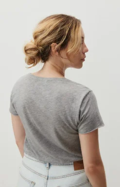 American Vintage Women'S T-Shirt Jacksonville Heather Grey Flash Sale