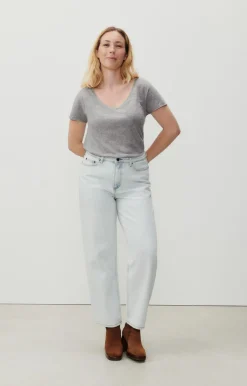 American Vintage Women'S T-Shirt Jacksonville Heather Grey Flash Sale