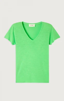American Vintage Women'S T-Shirt Jacksonville Flashy Green Sale