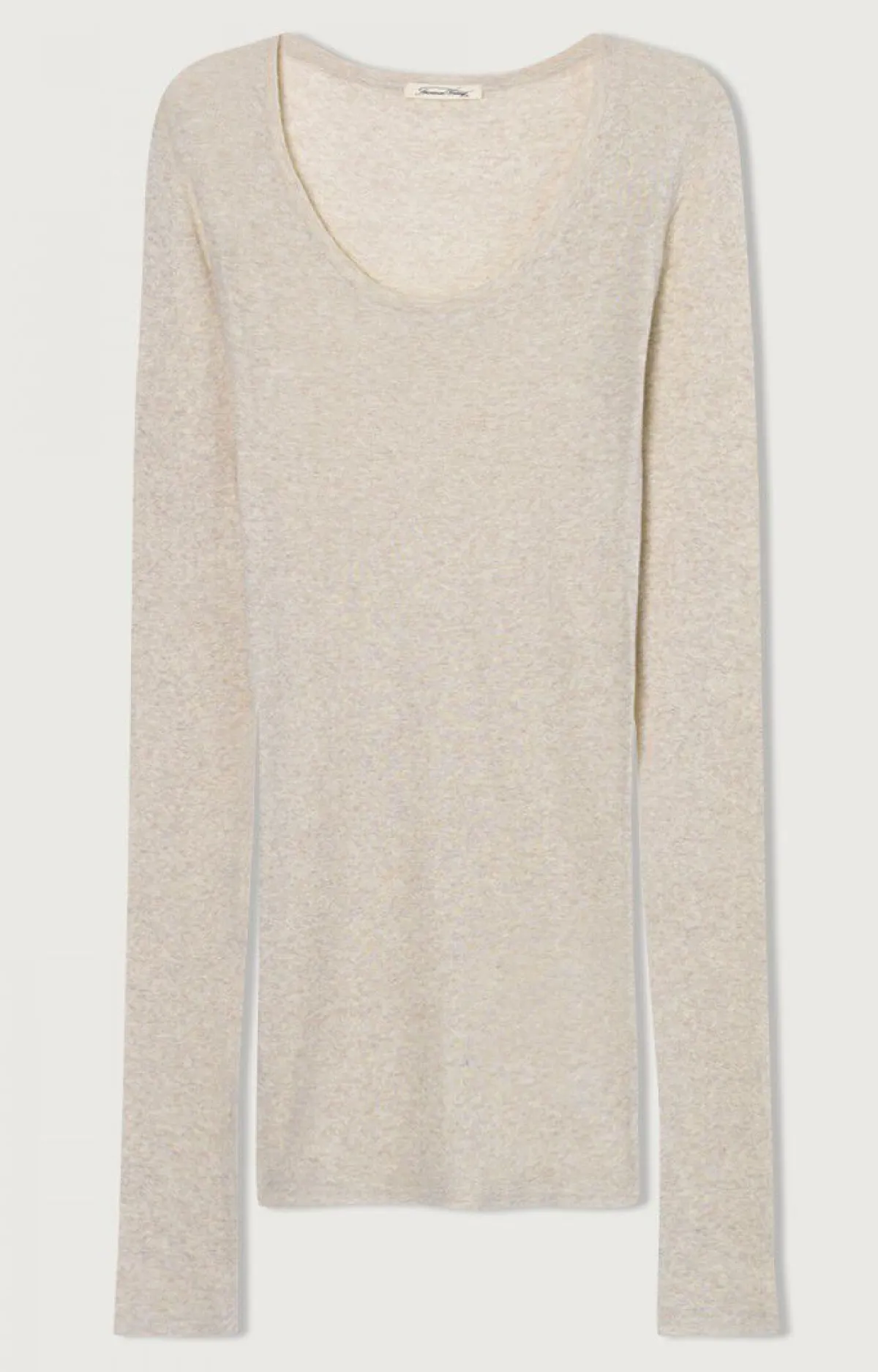 American Vintage Women'S T-Shirt Massachusetts Melange Cream Clearance