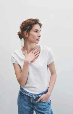 American Vintage Women'S T-Shirt Sonoma White Sale