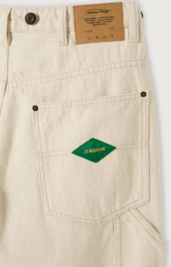 American Vintage Women'S Worker Straight Jeans Spywood Ecru Outlet