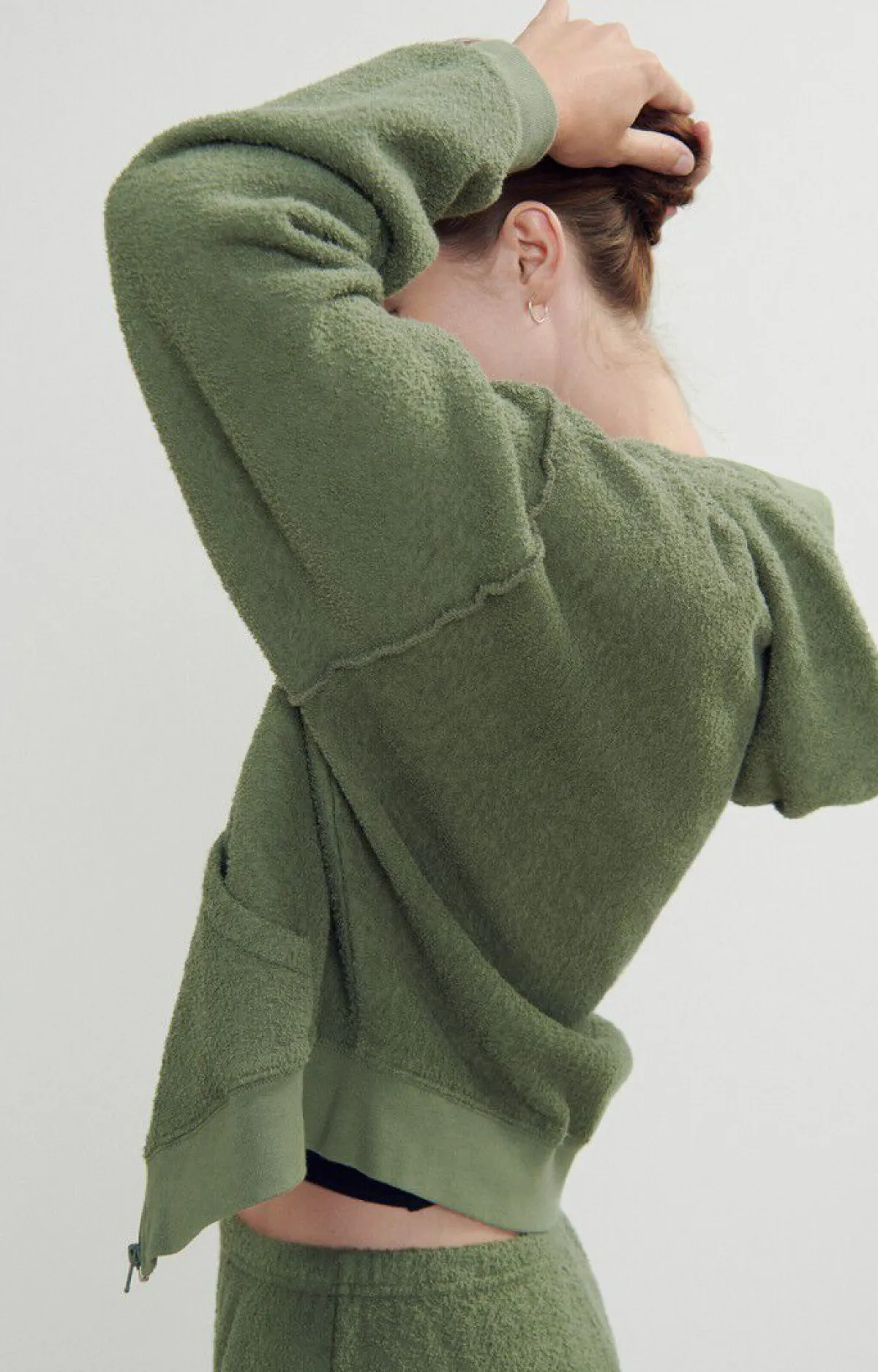 American Vintage Women'S Zipped Hoodie Bobypark Bottle Melange Hot
