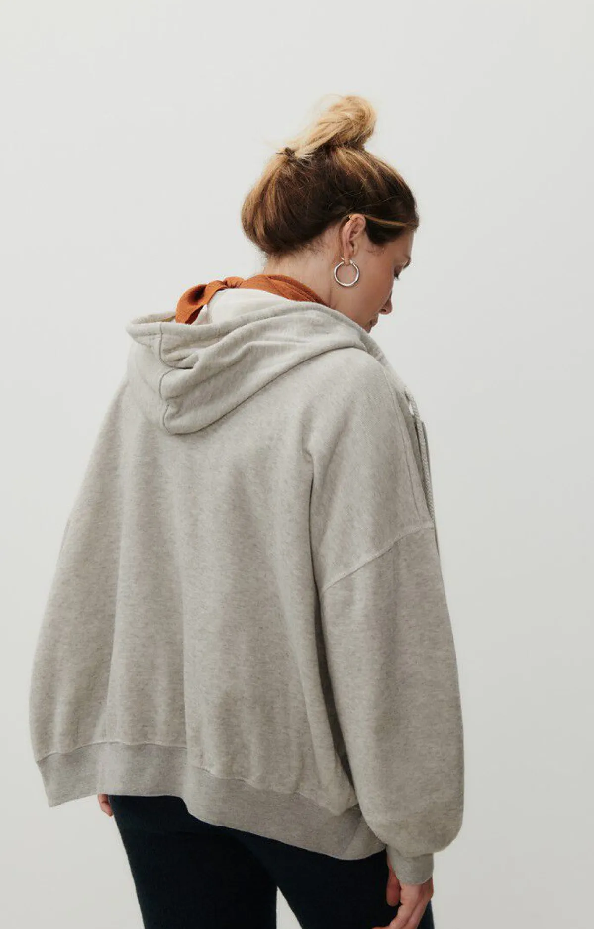 American Vintage Women'S Zipped Hoodie Givston Heather Grey Online