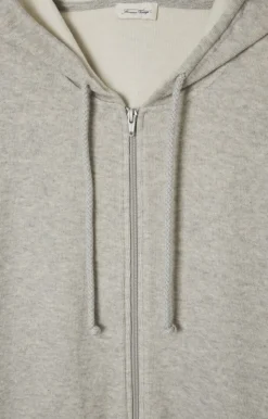 American Vintage Women'S Zipped Hoodie Givston Heather Grey Online