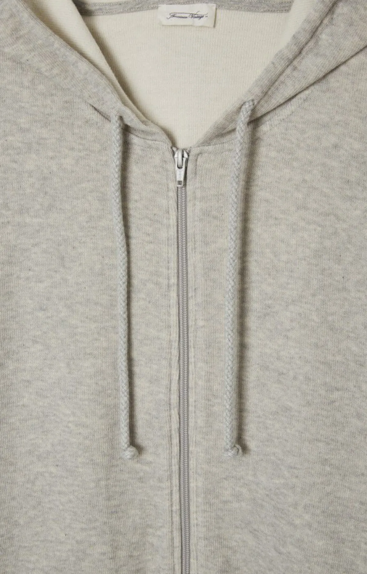 American Vintage Women'S Zipped Hoodie Givston Heather Grey Online