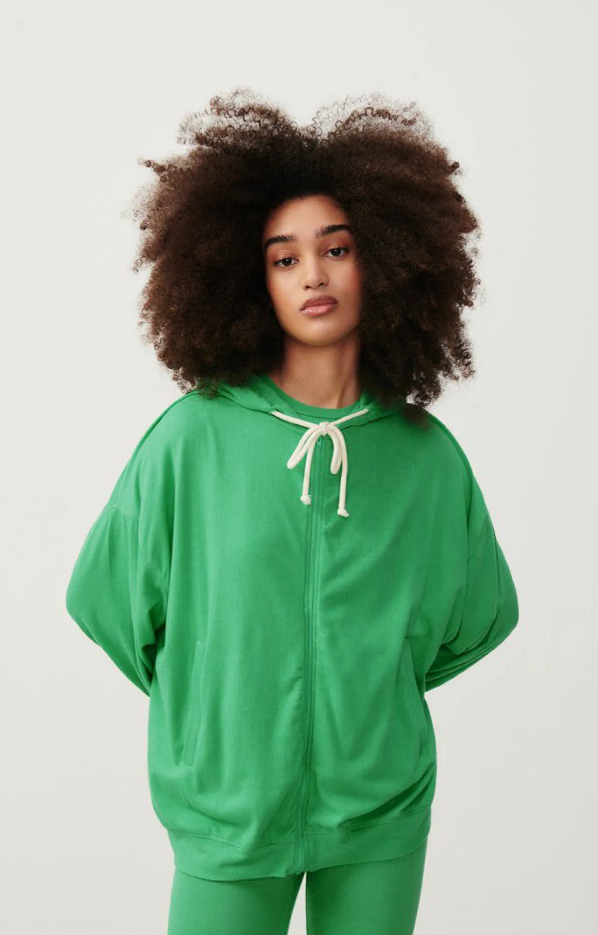 American Vintage Women'S Zipped Hoodie Ypawood Melange Meadow Cheap